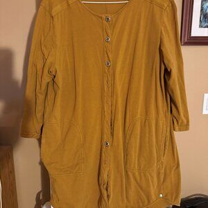 Cotton/spandex overcoat